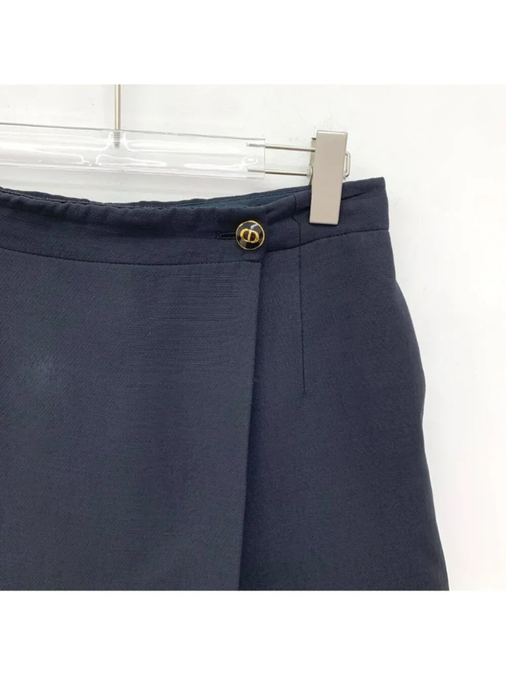 Dior Black Wool Single-Button Casual Shorts